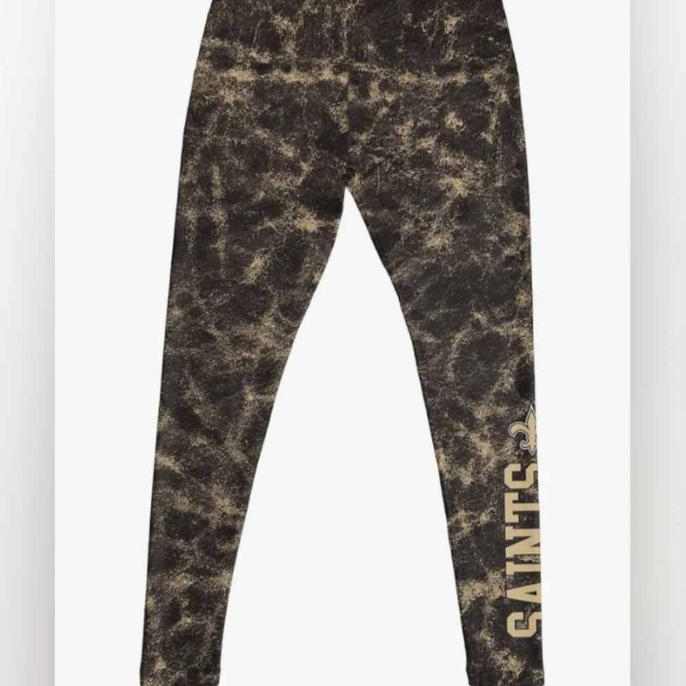 NWT Womens NFL New Orleans NOLA Saints Black & Gold Foco Cloud Leggings Football